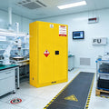 73" H x 48.9" D x 23.11" W Flammable Storage Cabinet, Galvanized Steel Safety Cabinet, Flammable Liquid Storage Fireproof Cabinets for Commercial, Industrial Use Yellow