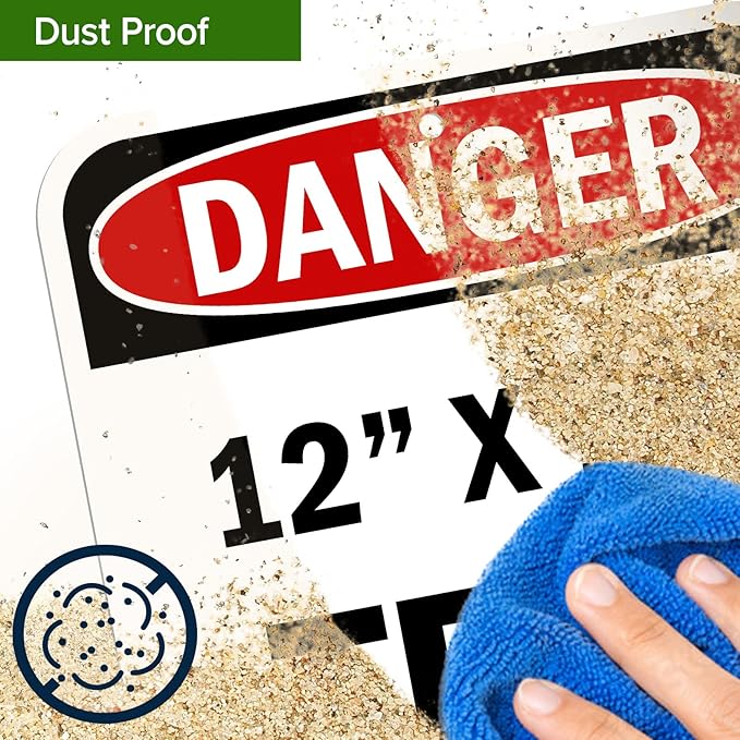 Custom Danger Sign, OSHA Sign, 12x16 Inches, Post Holes, Rust Free .040 Aluminum, Fade Resistant, Indoor/Outdoor Use, Made in USA by My Sign Center