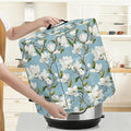 Kitchen Appliance Accessories Dust Cover for 3-6-8 Quart Instant Pot, Pressure Cooker, Air Fryer & Crock Pot,Decorative Appliance Cloth Cover with Top Handle & Storage Pockets (Light blue, 8 Quart)