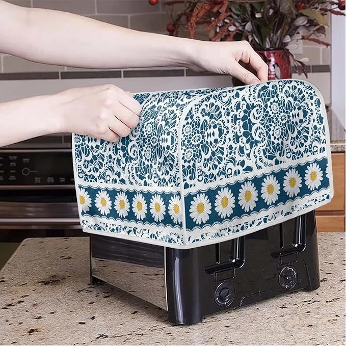 UNICEU Boho Daisy Flower Toaster Cover, Quilted Fits Most Standard 2 Slice Toasters