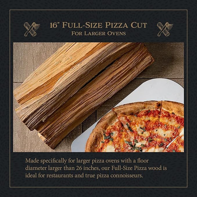 Savanna Heat Full-Sized Pizza Wood for Wood Fired Ovens – Burns Hotter & Longer | 45 lbs Box | Includes Oak & Savanna Heat Wood | Perfect for Restaurants & True Pizza Lovers