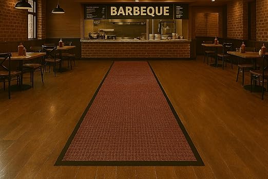 Guardian Floor Protection WG031414 WaterGuard Indoor/Outdoor Wiper Scraper Floor Mat, Rubber/Nylon, 3' Length, 14' Width, Brown