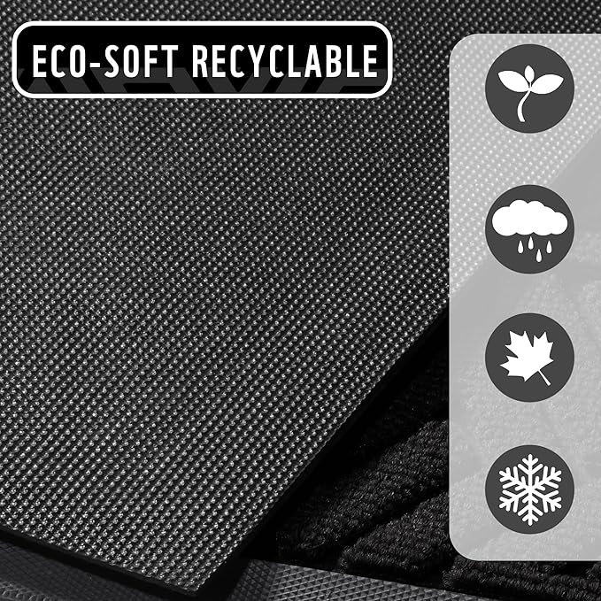 Yimobra Large Door Mat 47x24, All-Weather Waterproof Outdoor Mats for Front Door, Non Slip Rubber Doormat for Patio Proch Outside Entryway Indoor, Black