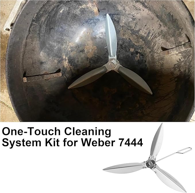 Outapark Grill Grate Replacement Parts for Weber 22'' Kettle Charcoal Grill,22 Inch Charcoal Kettle Accessories for Weber 7435 7441,One-Touch Cleaning System Kit for Weber 7444,Stainless Steel