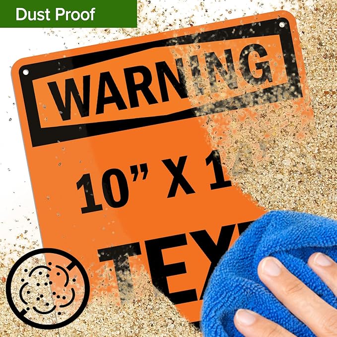 Custom warning Sign, OSHA Sign, 10x14 Inches, Rust Free .040 Aluminum, Fade Resistant, Made in USA by My Sign Center
