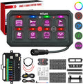 Nilight 8 Gang Switch Panel Circuit Control Relay System APP RGB Backlight Fuse Wiring Harness Toggle Momentary Strobe Flash Modes Automatic Dimmable 12V 24V for Car Truck Camper SUV