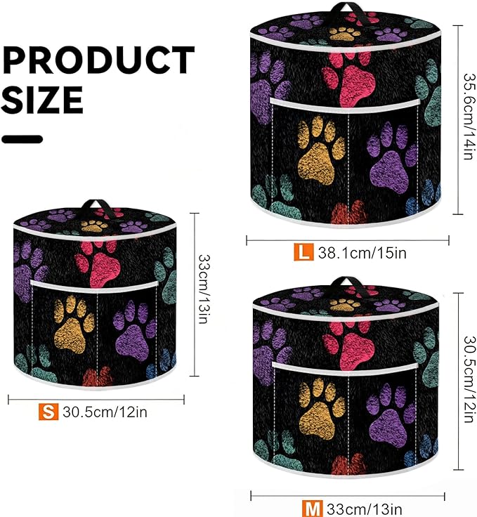 Rice Cooker Cover, Dust Cover for Kitchen Appliances with Handle and Storage Pocket, Easy to Clean Kitchen Decor Gift, Fits 3-6-8 Quart Instant Pot, Slow Cooker and Air Fryer