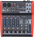 Audio2000'S AMX7312 Professional Six-Channel Audio Mixer with USB and DSP Processor