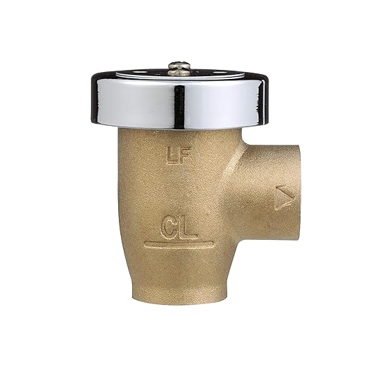 Watts LF288A 1/2" Lead-Free Brass Anti-Siphon Vacuum Breaker Backflow Preventer, Female NPT Inlet and Outlet, Silicone Disc Seat, Chrome Hood, Low-Flow Applications