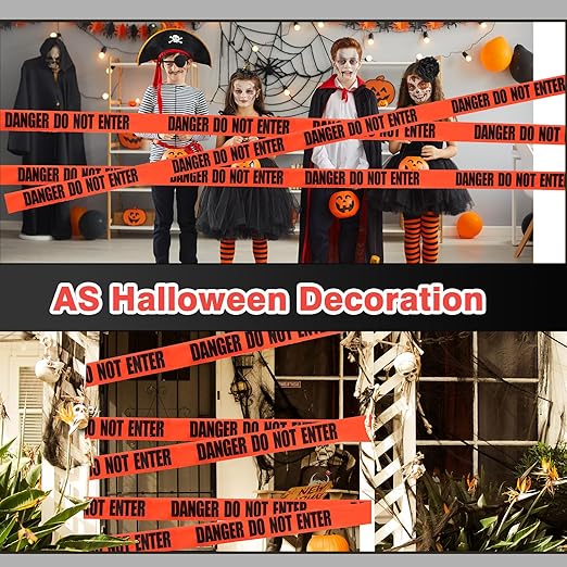 Treela 12 Pcs 3 Inch x 1000 ft Caution Danger Tape Roll Do Not Enter Cross Crime Scene Construction Warning Safety Tape for Hazardous Areas Halloween (Danger Do Not Enter,Red)
