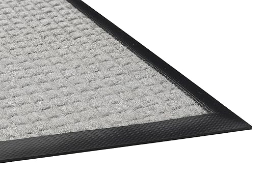 Guardian WaterGuard Indoor/Outdoor Wiper Scraper Floor Mat, Rubber/Nylon, 3'x12', Grey