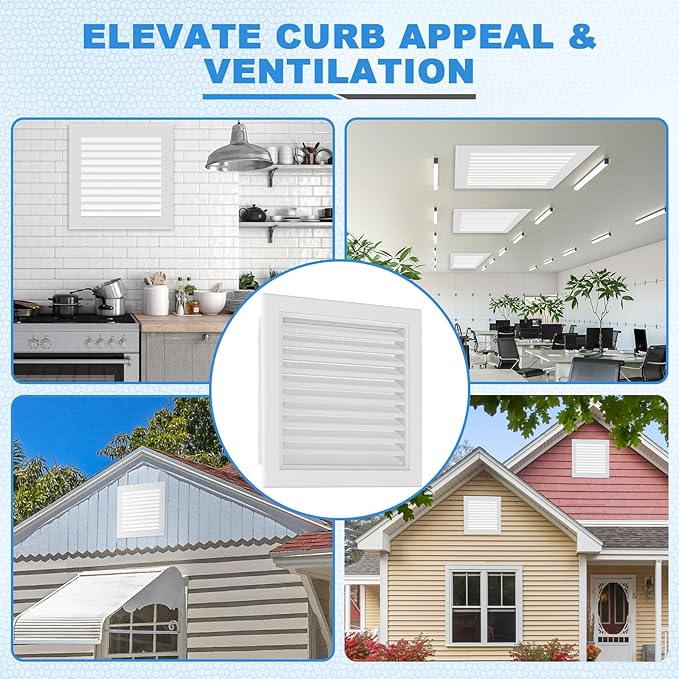 12" x 18" Aluminum Alloy Gable Vent, Never Rust Gable Vents for Shed, Reducing Indoor Temperature - Ideal for Wall, Attic, Shed, Door, and Shipping Container, Vent Opening: 10" x 16"