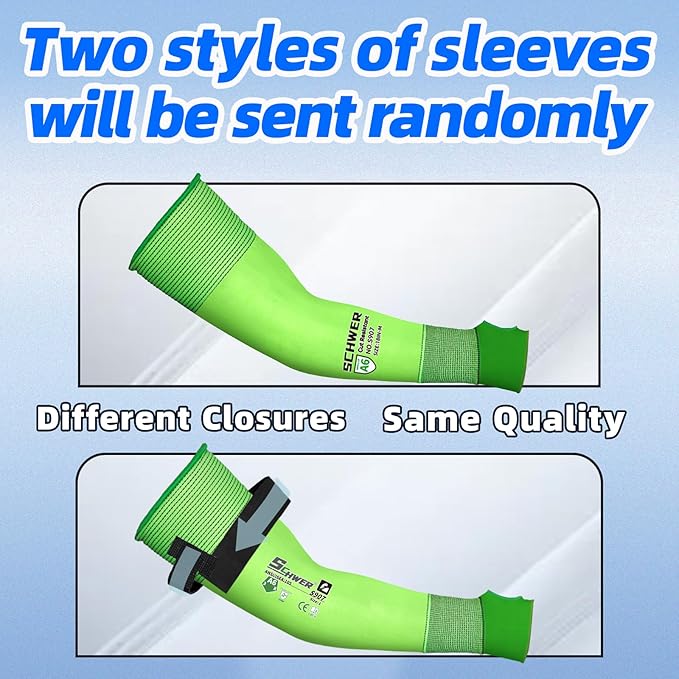 Schwer 100 Pairs ANSI A6 Cut Resistant Arm Sleeves, 21 Gauge Comfortable and Breathable Protective Sleeves, Arm Protectors for Thin Skin and Bruising, Work, Gardening, Farming, Outdoors, Non-PFAS, M