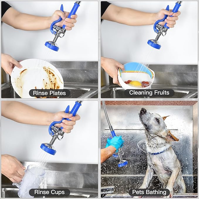 Commercial Dish Sprayer for Restaurant Sink: Akwadu Commercial Sink Sprayer for Commercial Faucets - High Pressure Pre Rinse Sprayers Replacement for Kitchen Dishwasher