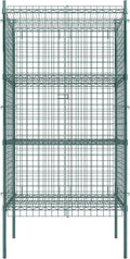 Commercial Grade NSF Listed Metal Wire Mesh Storage Green Epoxy Security Cage Kit 24" x 36" x 74", Perfect for Warehouse, Walk-In Refrigerator, Freezer, Grocery Store, Restaurant