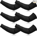 Sintege 3 Pairs Arm Protectors for Thin Skin and Bruising Cut Resistant Forearm Sleeve Level 5 Arm Burn Protection Sleeve (15.8 Inch,Black)