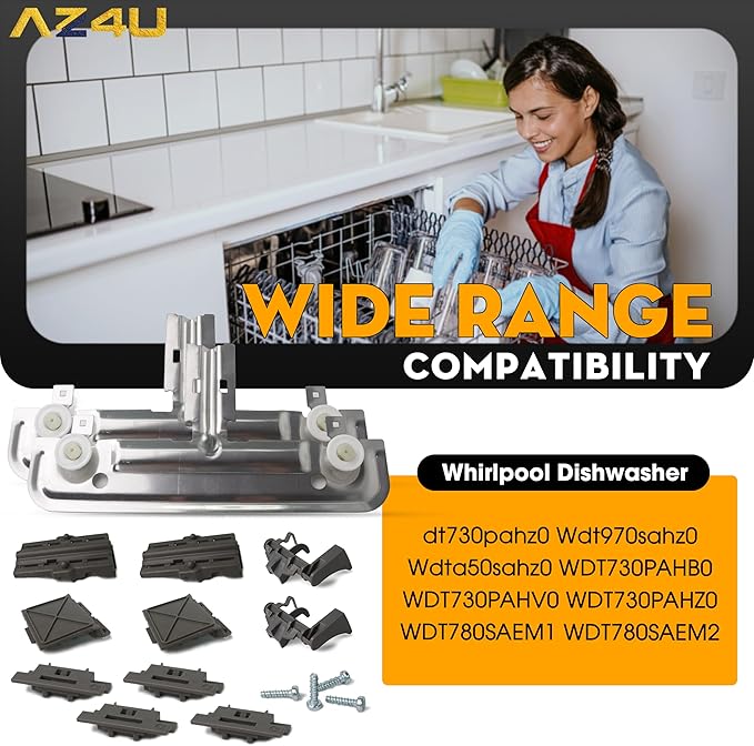 20Pcs For whirlpool W10712395 WDT730PAHZ0 Upper Rack Parts, W10712395 Whirlpool Dishwasher Upper Rack Adjuster Kit Replaces W10350375 For Kenmore, Whirlpool WDT750SAHZ0 Upper Rack Parts Dishwasher