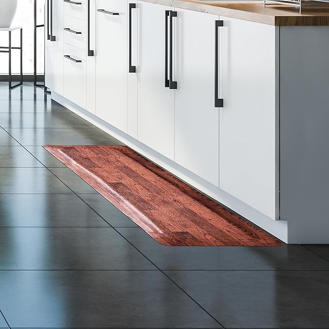 Rhino Mats, Softwoods Anti Fatigue Floor Mat, Commercial Grade Kitchen Mat, Standing Desk Mat, Office, Garage or Anywhere, Standing Comfort. (Oak, 3' x 8' x 1/2")