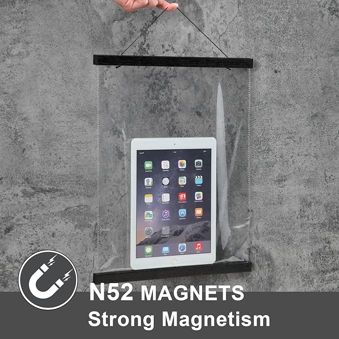 WITCOLOR Magnetic Poster Hanger Frame, Black Magnet Poster Frame 12x16 12x18 12x36 for Paintings, Photos, Maps, Scrolls, Picture, Canvas Works and Art Prints