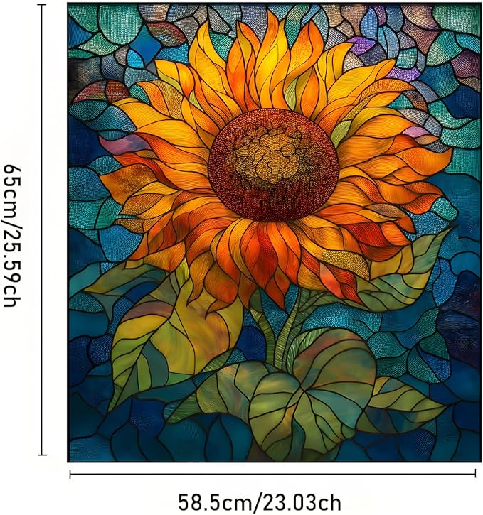 Dishwasher Magnet Cover, Creative Pattern Sticker, Dishwasher Magnetic Decoration, Refrigerator Protection Decoration, Sunflower, Kitchen Art Decoration 23x25.5 inches