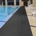 PVC Drainage Floor Mat Non-Slip Commercial Wet Area Mat for Outdoor and Indoor Restaurant Kitchen Bar Swimming Pool Splash Matting Water Drain Flooring Mat (Black, 4FTX10FT)