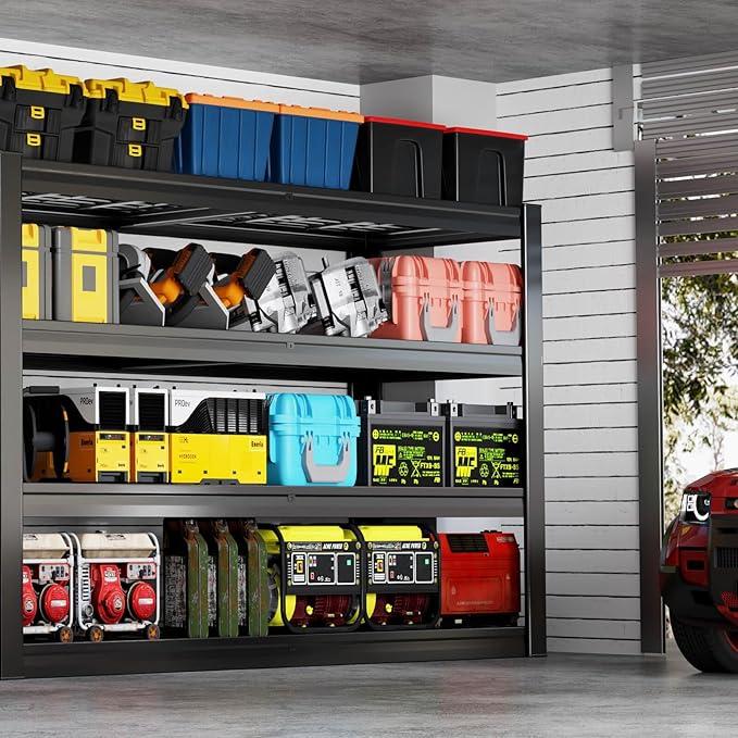 30" Deep Heavy Duty Garage Shelving Units, 68" Wide Storage Shelves,4-Tier Metal Garage Shelves, Kitchen Shelf,Large Storage Rack,Industrial Shelving for Shop, 68" W x 30" D x 68" H,2 Pack