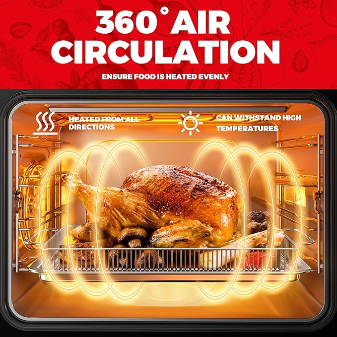 Air Fryer Basket for Oven, Air Fryer Basket and Stainless Steel Baking Tray Pant Oven Air Fryer Pan Rack for Cooking Baking Dishwasher and Broiling (15.9 in * 9.8 in &14.9 in * 11 in)