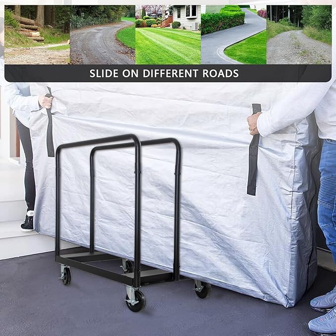 Steel Panel Truck,1500 LBS Panel Dollies Cart,Heavy Duty Drywall Sheet Cart for Lumber Furniture Warehouse Garage,with 4 Braking Casters