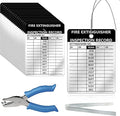 50 Pcs Waterproof Fire Extinguisher Inspection Tags 2.3 x 3 Inch Metal Aluminum with Wires and Handheld Hole Puncher Durable Metal Fire Tags for Monthly Fire Safety Check Indoor Outdoor Writeable(50)