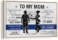 Personalized Police Poster & Framed Canvas, To My Mom You Are Appreciated Home Office Decor, Custom Name Bedroom Living Room Aesthetic Wall Art Gift For Mom, From Son, Mother'S Day Gifts