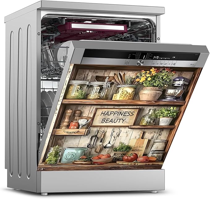 Dishwasher Magnet Sticker Cover Panel Decal Refrigerator Magnetic Sticker Decorative for Kitchen Decoration,Fridge Door Cover, Appliances Stickers 23"x26"