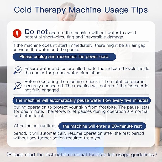Cold Therapy Machine, Ice Machine for Knee and Shoulder After Surgery, Digital Timer & Quiet Pump, Cryotherapy Machine with Universal Ice Pad for Knee, Shoulder, Hip, Leg and Hip