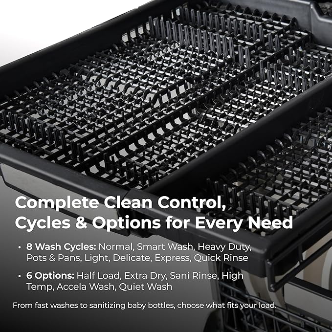 Kenmore 22-14675 24" Built-In Dishwasher - UltraWash Plus, TurboDry, EasyFlex Third Rack & SmartWash Cycle - 15 Place Settings - 45 DBA - ENERGY STAR Certified - 24" - Stainless Steel