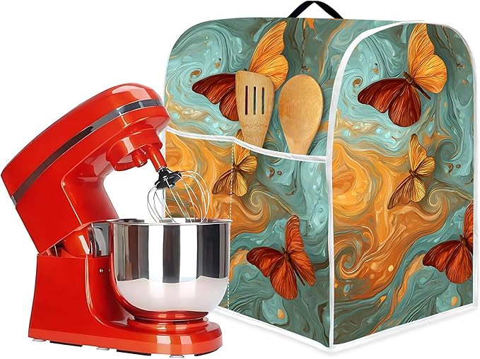 Mixer Dust Cover for 6-8 Qt Stand Mixer, Cloth Cover with 2 Storage Pockets for Stand Mixer Protective Covers Large for 6-8 Quart Mixer