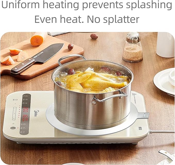 11 Inch Stainless Steel Induction Plate Adapter, Cooktop Heat Diffuser with Detachable Handle,Fire Diffuser for Electric or Gas Stove