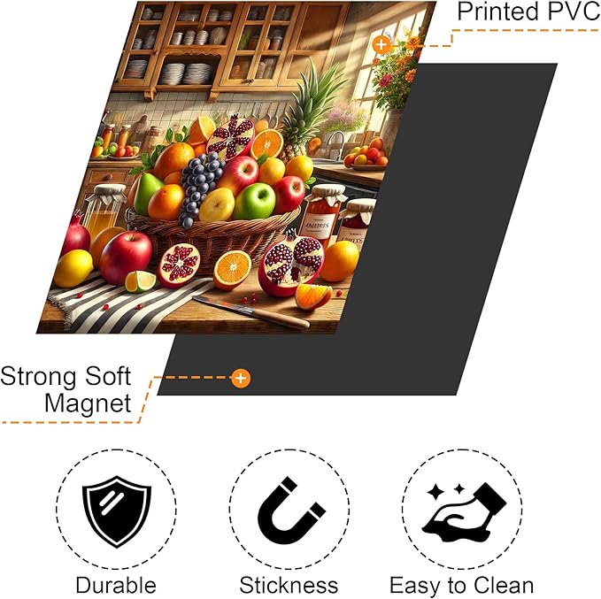 Dishwasher Magnet Sticker Cover Panel Decal Refrigerator Magnetic Sticker Decorative for Kitchen Decoration,Fridge Door Cover, Appliances Stickers 23"x26"