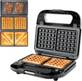 3 in 1 Sandwich Maker & Waffle Maker, Removable Non-Stick Plates, Panini Press, Grilled Cheese Maker, Cool-Touch Handle, LED Light, Easy Clean, 750W, for Home Kitchen Breakfast