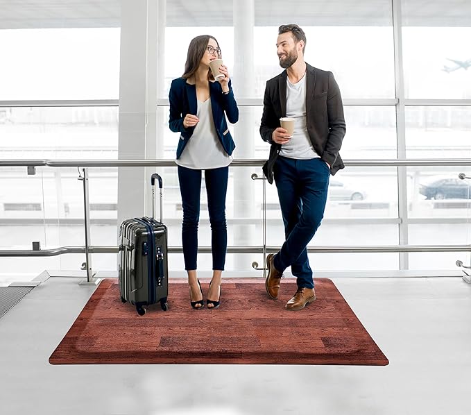Rhino Mats, Softwoods Anti Fatigue Floor Mat, Commercial Grade Kitchen Mat, Standing Desk Mat, Office, Garage or Anywhere, Standing Comfort. (Oak, 4' x 6' x 1/2")