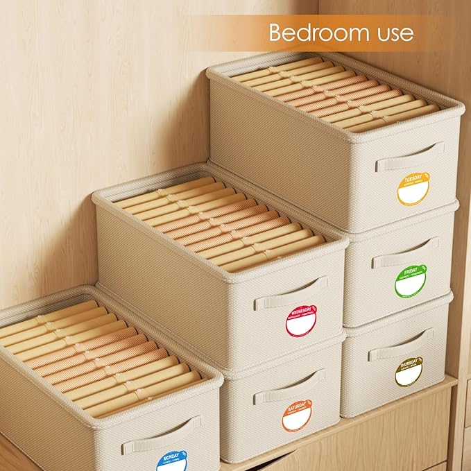 7000 Pcs 1 Inch Risepekt Removable Day Dots Food Labels (Monday-Sunday) 【English Español Français】, Easy to Peel Day of The Week Labels for Restaurant Kitchen Containers, Self Adhesive Date Stickers