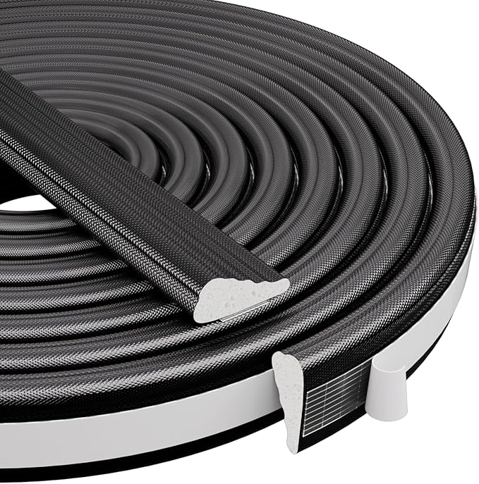 196” Wedge-Shape Foam Window Weather Stripping Door Seal Strip,Soundproofing Frame Insulation Tape for Exterior Front Door,Noise Cancelling Window Inserts,Door Gap Filler Light Blocker,Black