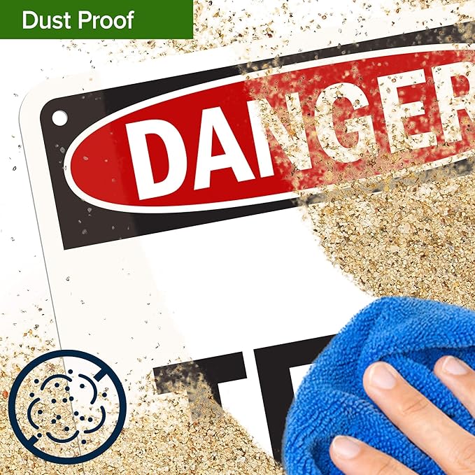 Custom Danger Sign, OSHA Sign, 7x10 Inches, 55 mil thick HDPE (high density polyethylene), Made in USA by My Sign Center