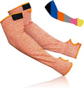 Cut Resistant Arm Guards with Thumb Hole for women, Gardening Sleeves for Kitchen, Welding, Pet Grooming, Family-Safe Arm Protectors, 1 Pair, Durable & Comfortableorange