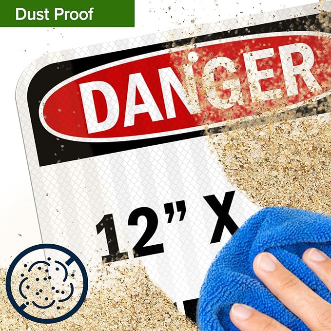 Custom Danger Sign, OSHA Sign, 12x18 Inches, 3M EGP Reflective, Rust Free .063 Aluminum, Fade Resistant, Made in USA by My Sign Center