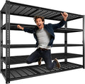 60" W x 24" D x 72" H Garage Shelving Heavy Duty Metal Shelving 3030LBS Storage Shelves Adjustable Metal Shelves for Storage Industrial Garage Shelves for Warehouse Basement