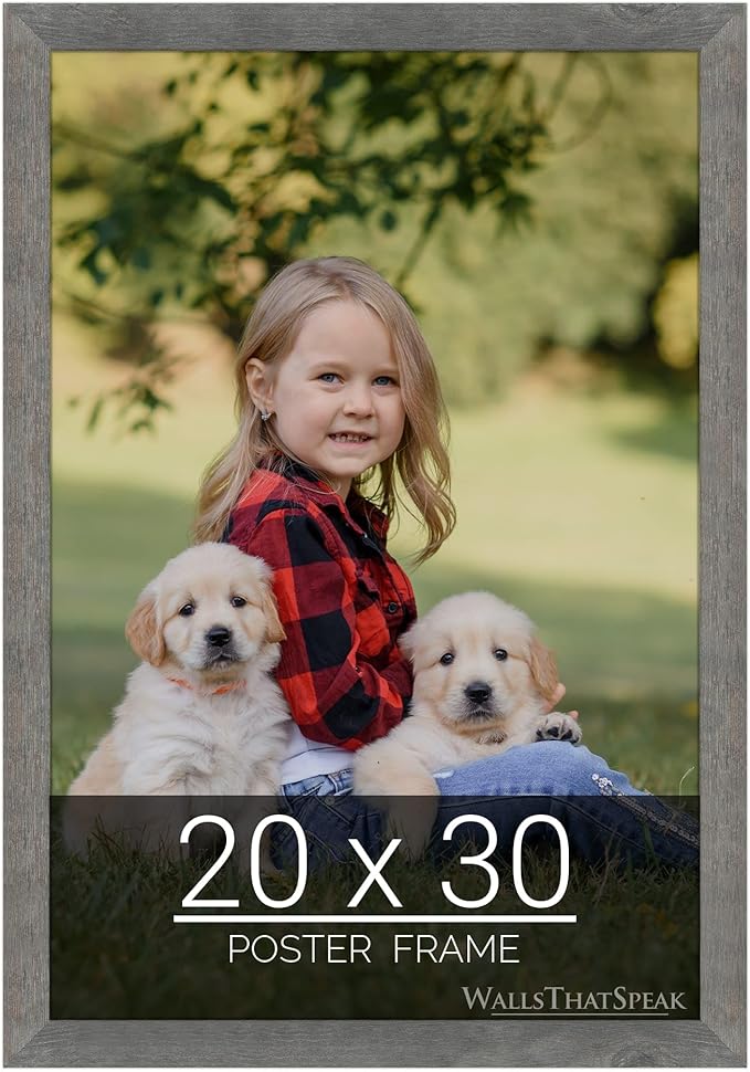 wallsthatspeak 20x30 American Barn Picture Frame for Puzzles Posters Photos or Artwork