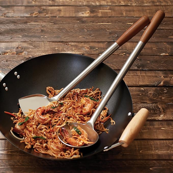 Fox Run Chuan & Hoak, Wok Spatula and Ladle Utensil Set