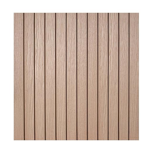 4ft x 4ft Unfinished Red Oak Veneer Tambour Wall Panel with 1" 30-Degree Groove Slats, Flexible & Customizable