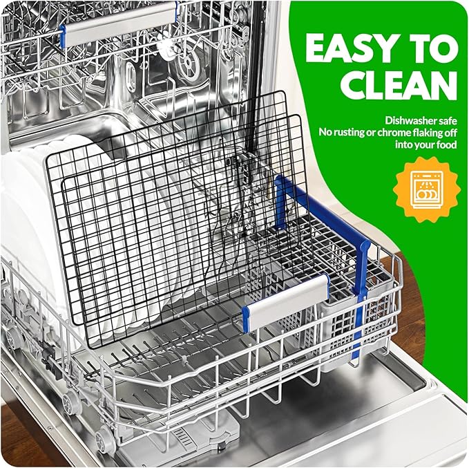 2 PCS Cooling Racks for Cooking and Baking, 14.8x10 Inches Stainless Steel Cooling Rack, Sheet Pan with Wire Rack for Baking Sheet, Bacon Rack Oven Safe Fits Jelly Roll Sheet Pan