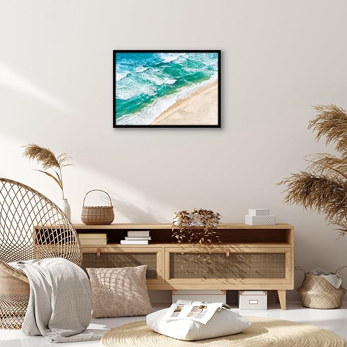 Americanflat 17x24 Picture Frame with Polished Plexiglass - Streamline Collection - Thin Border Picture Frame for Wall Display - Hanging Hardware Included - Black