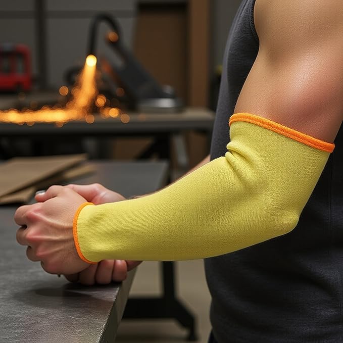G & F PRODUCTS 100% Kevlar fiber by DuPont Cut Resistant Knit Sleeve, Sold by 6-piece pack